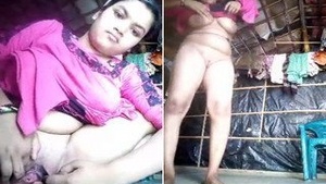 Exclusive Pretty Indian Girl Desi Showing Pussy and Breasts