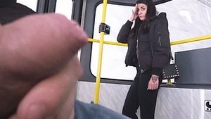 A woman sees me masturbating on the tram!