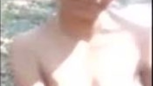 Cute teenage girl enjoys outdoor sex with her boyfriend