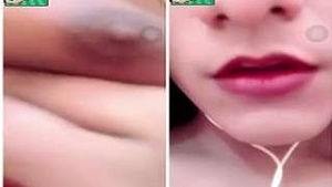 Sexy girl Desi Shows her tits and pussy on call Imo