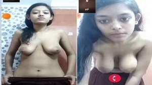 Beautiful Girl Showing Breasts Pussy For Lover In Video Call