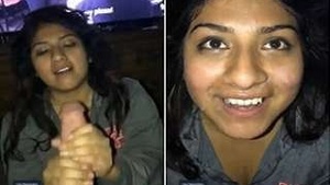 Sexy NRI Girl Gives a Blowjob, Guy Cums On Her Face
