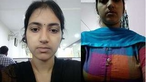 The Hot Stare of a Telugu Girl Clinging to Her Clothes