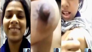 Desi the hottie shows her boobs on a video call
