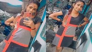Cute Tamil girl gives a blowjob and fucks