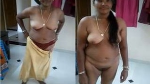 Maid Desi Mallou Shows Tits and Pussy to Landlord