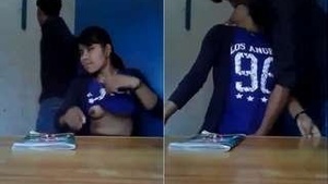 Desi Girl Sucks Breasts And Wanks Her Pussy With Her Fingers To The Teacher