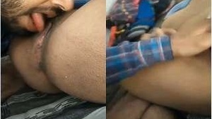 Desi Bhabhi Licking Husband's Pussy