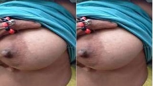 Telugu Bhabhi is pushing his tits