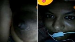 Pretty Girl from Bangla Shows Her Tits and Pussy to Lover on Video Call