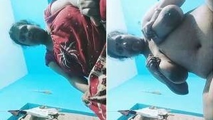 A horny Boady presses her tits and masturbates