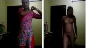 Horny Girl Strips Naked and Records Nude Video For Lover
