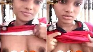 Pretty Girl, Her Boobs On Video Call