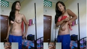 Pretty Girl Strips Naked And Shows Her Breasts And Pussy On Video Call