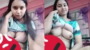 Cute Bengali girl showing her breasts on video call