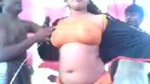 Indian nude dance show with big boobs on stage