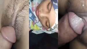 Hijabi girl moaning sex action with lover
