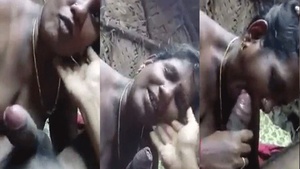 Mature Tamil aunt sucking neighbor's dick for Cash