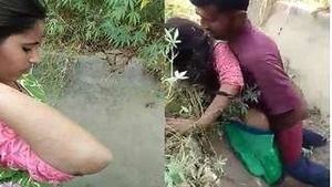 Desi Rustic Girl Outdoors With Black Lover