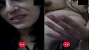 Sexy Desi Bhabhi Shows Tits and Pussy Video Call