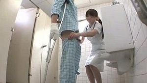 Japanese nurses solo play leads to intense masturbation session