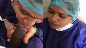 Desi Nurse Gives a Sensual Blowjob to the Doctor