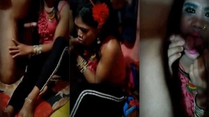 Desi Randys steamy threesome with clients is caught on camera