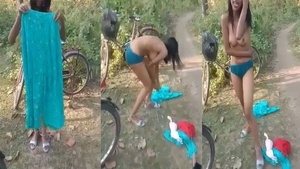 Desi mms video of Dehati getting topless after passionate sex