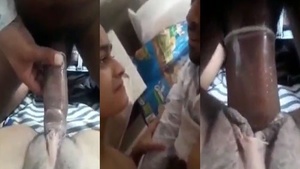 Indian girl with a puffy pussy gives a blowjob and gets fucked in this video