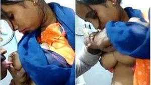 Exclusive Desi Girl Sucks on Her Teachers Big Breasts