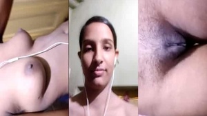 Cute college girl flaunts her body in a steamy selfie video