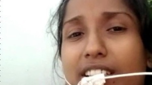 Lankan Babe VC call with BF showing breasts