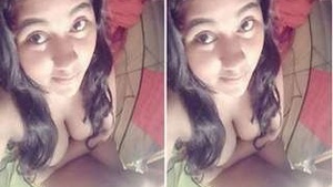Sexy Girl flaunts her big boobs in an exclusive video call