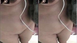 Exclusive Video Call with Sexy Pakistani Girl Showing Off Her Boobs and Pussy