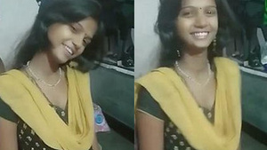 Desi girl enjoys churidar with deep neck and kiss pose