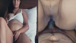 Mature auntie enjoys a night with her husbands friend