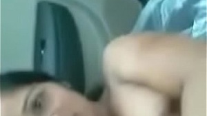 Punjabi couples car sex tape with sound in the background