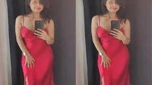 Exclusive Video Call with Indian Amateur Sanjana and Her Sexy Boobs