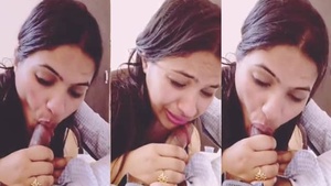 Desi babe gives an intense blowjob in this steamy video