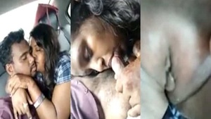 Busty Indian GF gets naughty in the car with her lover