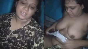 Shy wife with big breasts gets filmed while nude