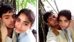 Desi indian girl satisfies loved stepbrother kissing him for XXX self shooting