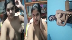 Telugu girl gets naked and naughty in 490 video