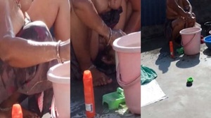 Dehati Bhabhi takes atop in the pool for an intimate moment