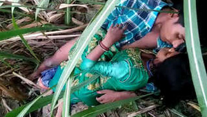 Desi couple enjoys outdoor sex in the village