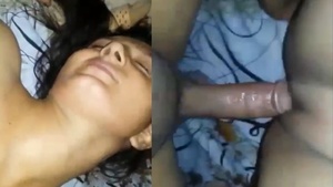 Horny college girl gets down and dirty with a big dick
