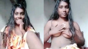 Indian college student flaunts her ample assets on camera