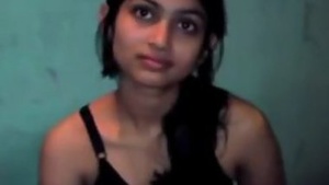 Cameraguy films delectable girl black lingerie before Desi XXX fuck