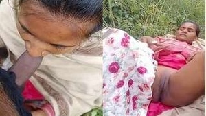 Desi Lover Gets a Sensual Blowjob Outdoors