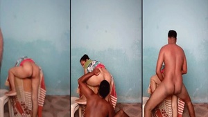 Desi babe with big booty gets pounded hard from behind in standing position